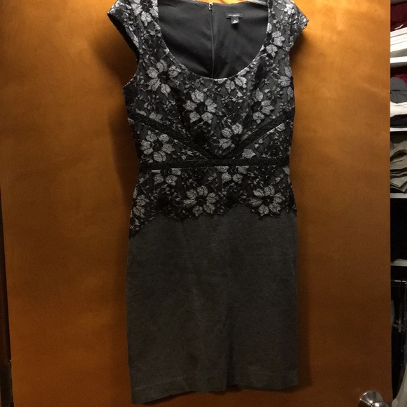 Ann Taylor Grey lace Dress - Picture 4 of 7